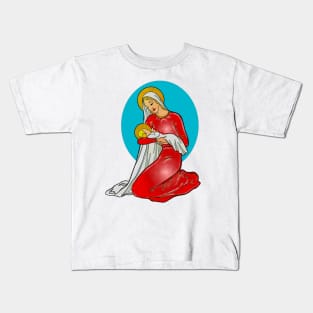 Our Lady and the baby Jesus in her arms Kids T-Shirt
